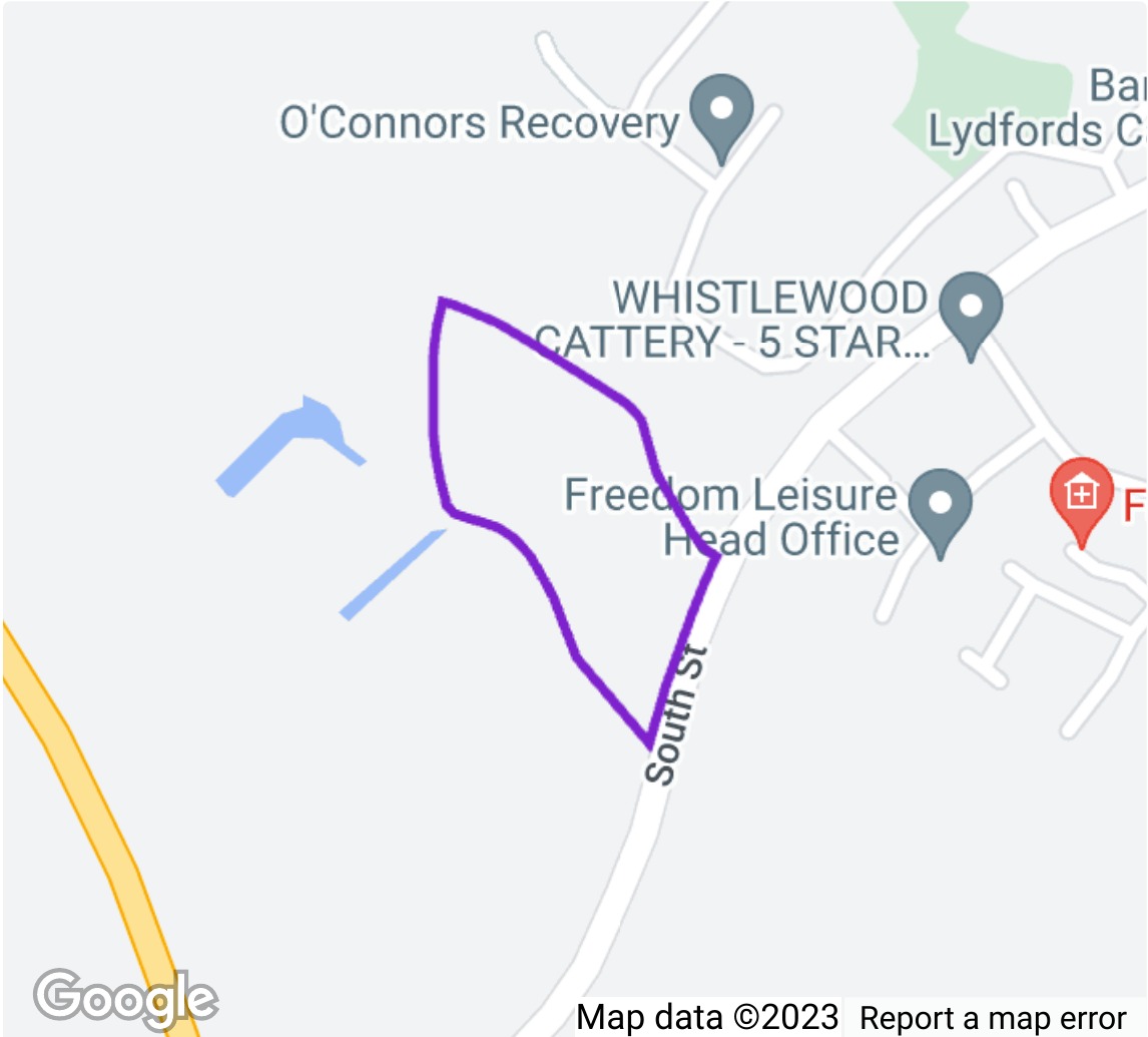 Street map showing the location of the Moat Wood site within East Hoathly