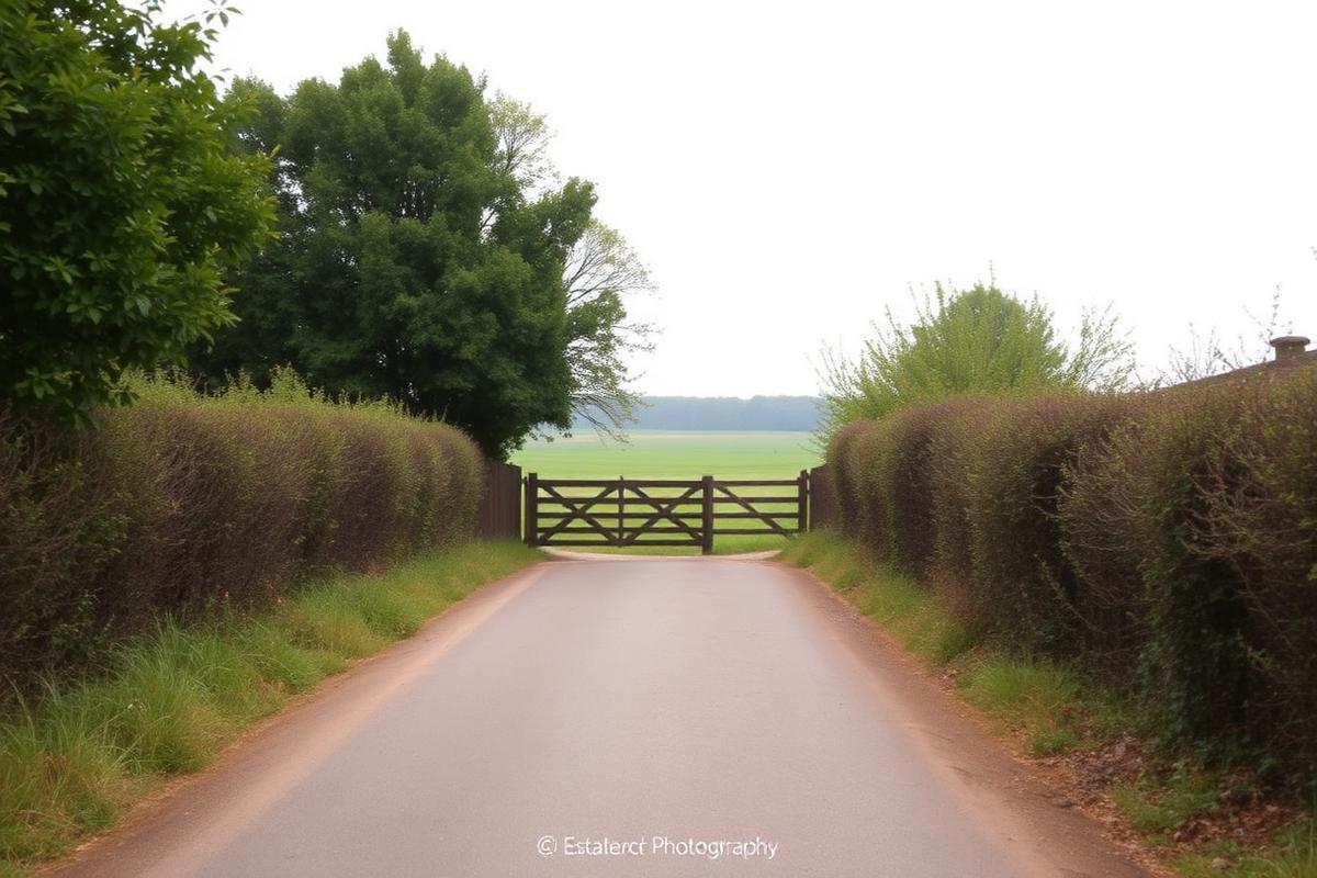 Quiet country lane serving the Moat Wood area